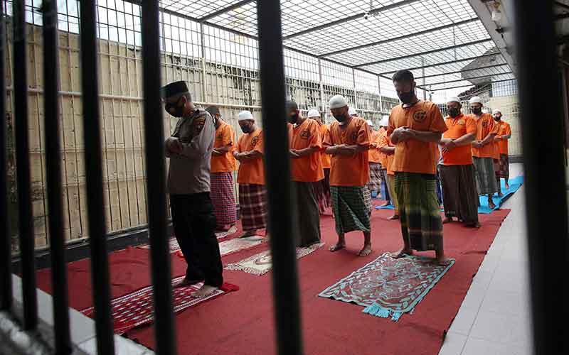  Sambut Bulan Suci Ramadan, Tahanan Polres Blitar Mengikuti Pesantren Kilat