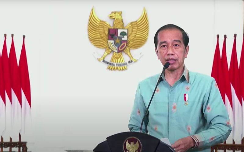 Presiden RI Joko Widodo (Jokowi) menghadiri Puncak Peringatan Hari Pers Nasional (HPN) Tahun 2022, Rabu (9/2/2022), secara virtual dari Istana Kepresidenan Bogor, Jawa Barat - BPMI Setpres