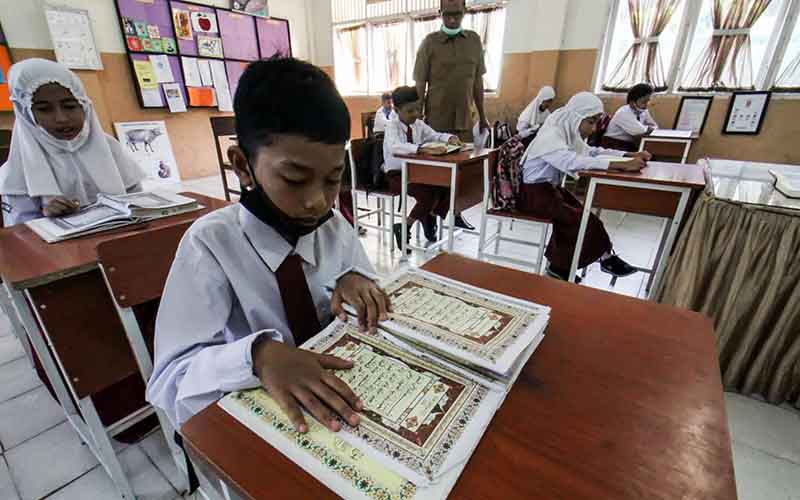  Siswa SD di Aceh Mulai Mengikuti PTM Hari Pertama Sekolah di Bulan Ramadan