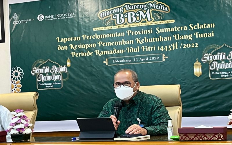  BI Sumsel Pasok Uang Tunai Rp6,4 Triliun