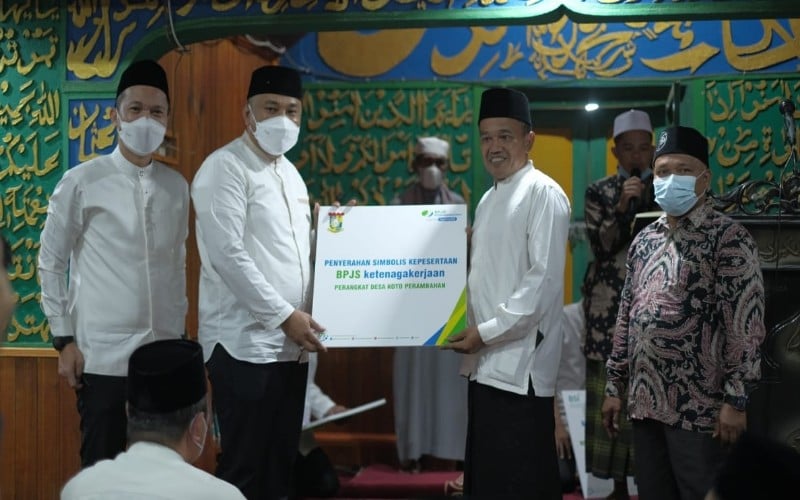  Didukung BSI, BPJamsostek Lindungi 100 Imam dan Marbut di Kampar