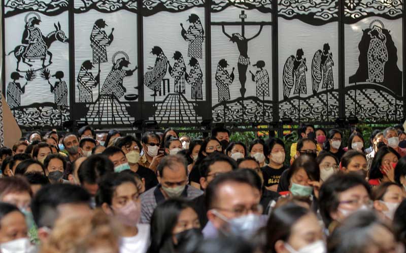  Ibadah Jumat Agung di Gereja Katedral Jakarta Dilakukan Secara Hybrid