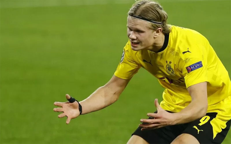 Ujung tombak Borussia Dortmund Erling Haaland./Antara/Reuters