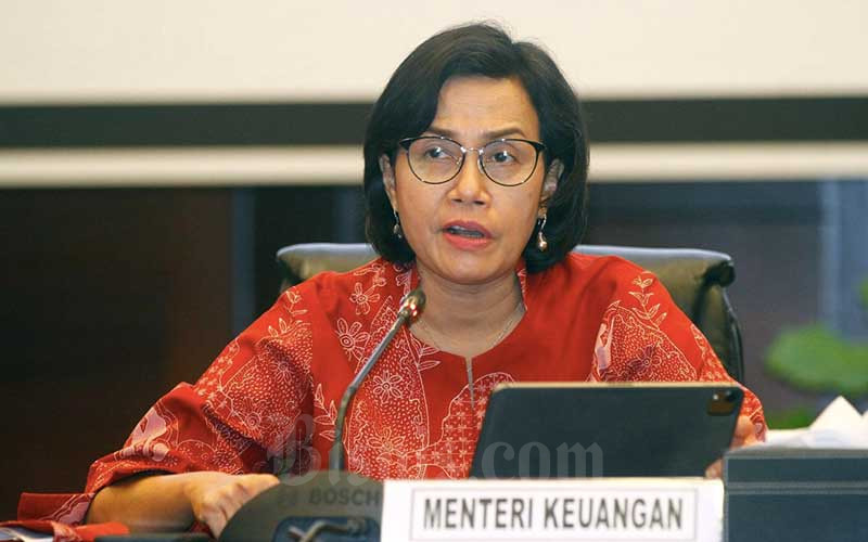 Menteri Keuangan Sri Mulyani Indrawati memberikan pemaparan dalam konferensi pers Realisasi APBN 2021 di Jakarta, Senin (3/1/2021). Bisnis/Himawan L Nugraha