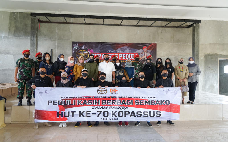  Danjen Kopassus bersama Cartenz Tactical Bagikan Ribuan Sembako