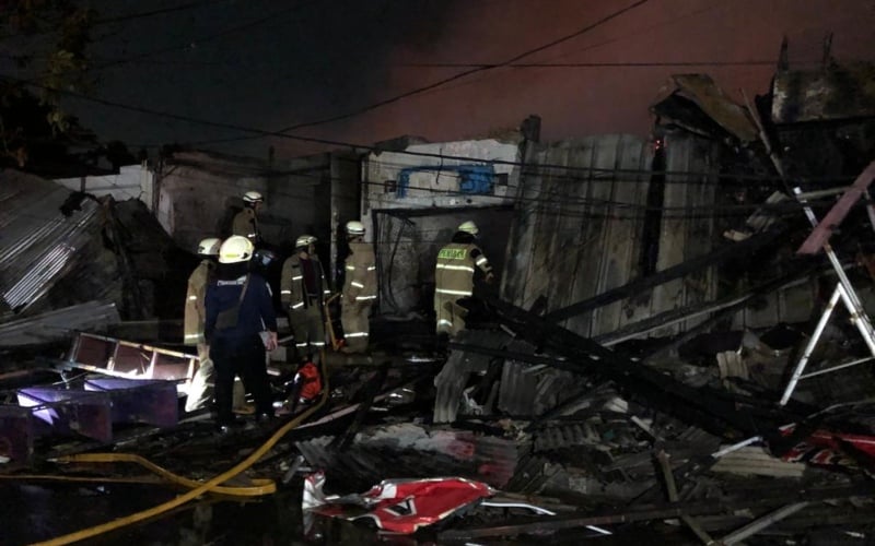  Kebakaran di Pasar Gembrong Hanguskan 400 Bangunan