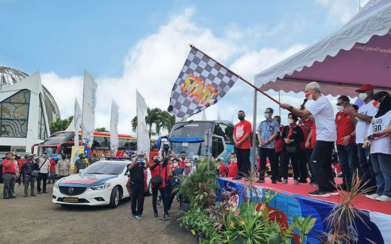  Dukung Mudik Lebaran Gratis, Bank Jateng Sediakan 65 Unit Bus dan 4 Gerbong KA