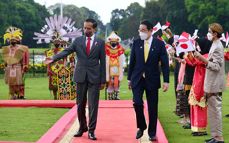 Presiden Joko Widodo Bertemu Perdana Menteri Jepang Fumio Kishida di Istana Bogor