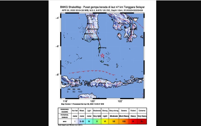  Warga Selayar Diminta Mewaspadai Gempa Susulan