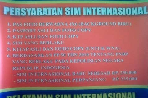  Membuat SIM Internasional, Ini Syarat dan Biayanya