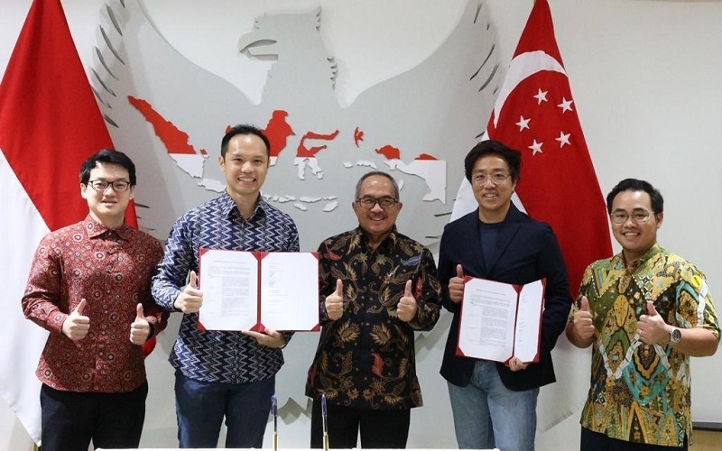 Penandatanganan MoU antara Fundnel dan BRI Ventures dilakukan di Kedutaan Besar Republik Indonesia di Singapura dan dihadiri oleh Dubes RI H. E. Suryo Pratomo, Senin (9/5/2022)/Dok.BRI Ventures.