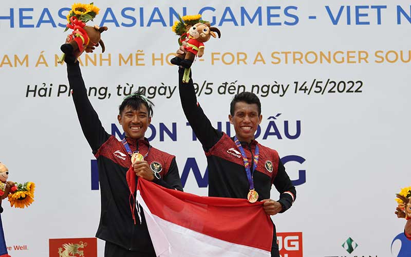  Pedayung Ardi Risedi dan Kakan Rusmana Persembahkan Medali Emas Pertama Indonesia di Sea Games Vietnam