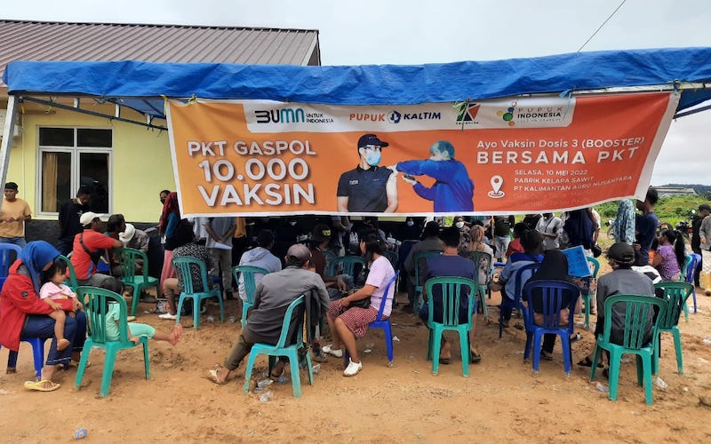  Dukung Percepatan Target Nasional, PKT Proaktif Gelar Vaksinasi Booster Bagi Masyarakat Rantau Pulung