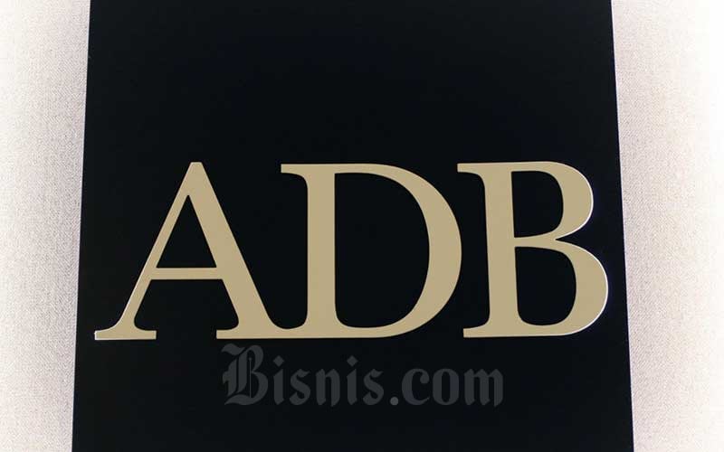 Logo Asian Development Bank Indonesia di Jakarta, Rabu (8/4/2020). Bisnis/Eusebio Chrysnamurti