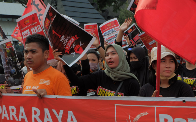  Peringati Mayday, Buruh Jateng Tegas Menolak UU Ciptaker dan UMK 2022