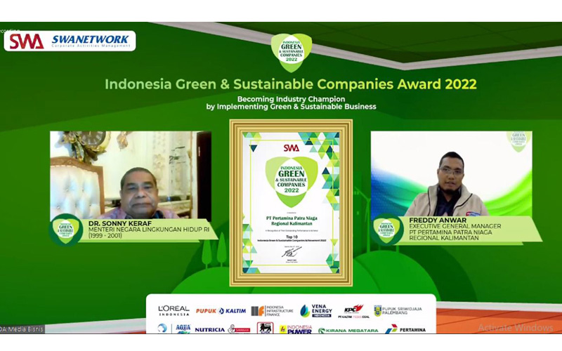  Pertamina Raih Penghargaan Indonesian Green & Sustainable Companies Award