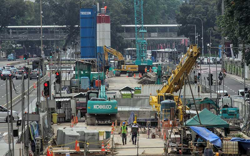  Progres Pembangunan Stasiun MRT Thamrin dan Monas Sudah Mencapai 37,73 Persen