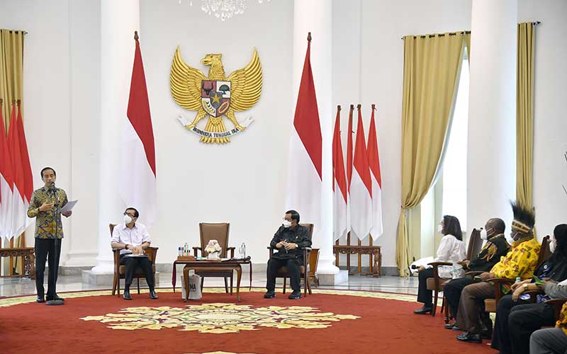  Presiden Joko Widodo Bertemu Majelis Rakyat Papua dan Papua Barat di Istana Bogor.