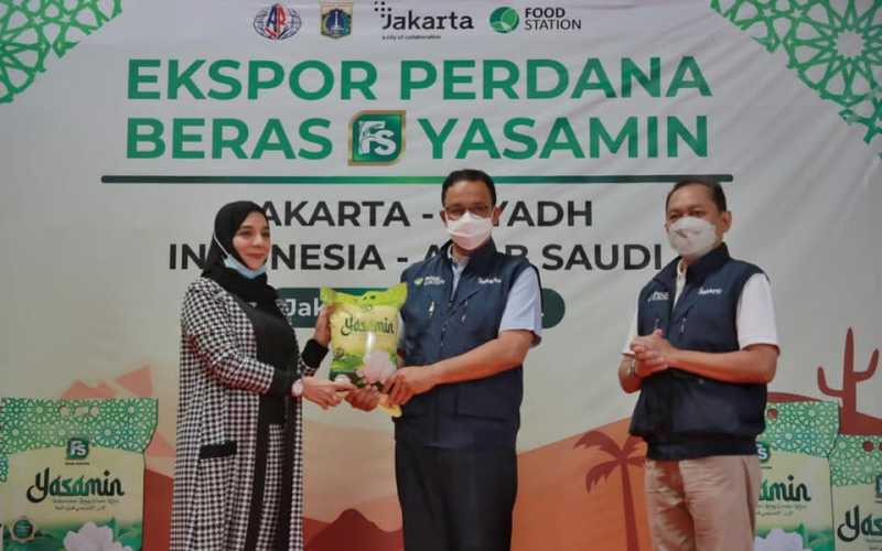  Perdana! Anies Lepas Ekspor 19 Ton Beras ke Arab Saudi