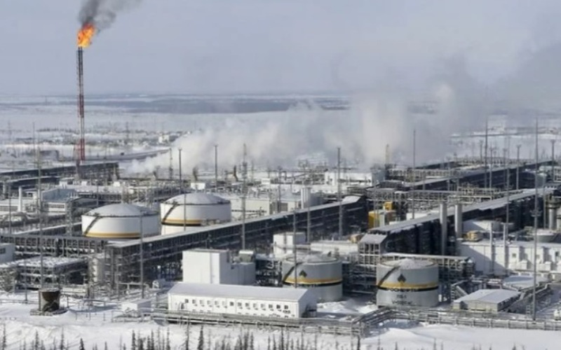 Fasilitas produksi minyak Rusia di Vankorskoye, Siberia./Antara-Reuters