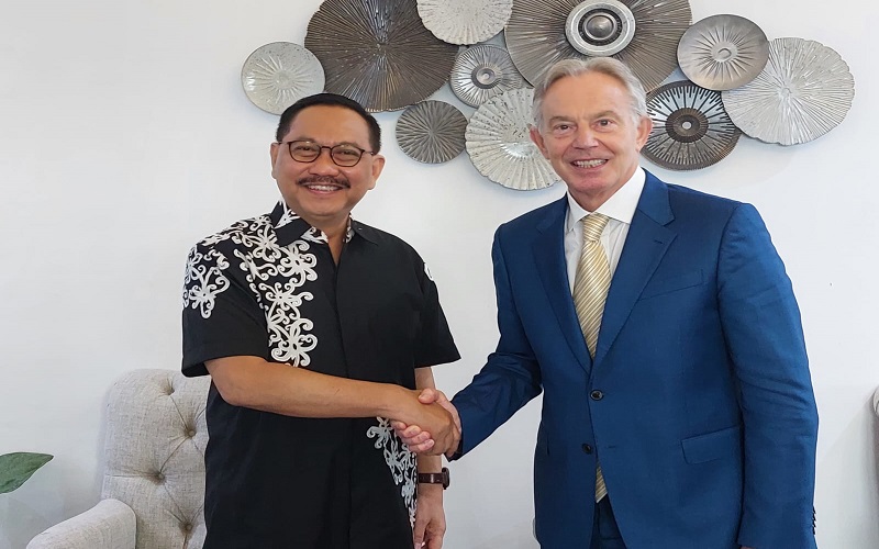  Dikunjungi Tony Blair, Ketua Otorita Ibu Kota Negara (IKN) Pamer Konsep Satu Peta