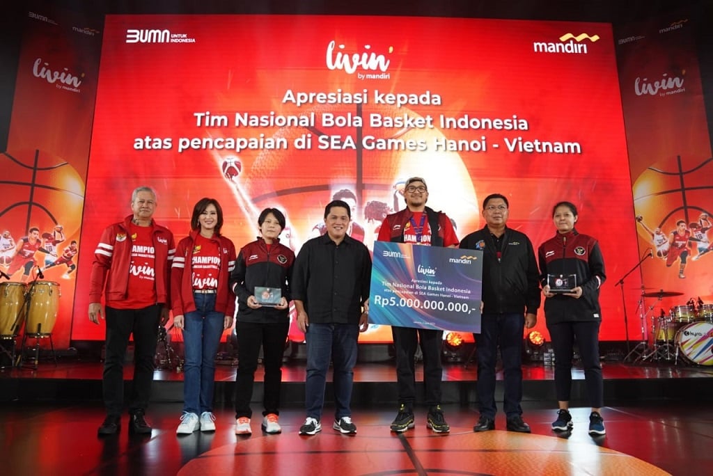  Respek buat Timnas Basket Indonesia, Bank Mandiri Berikan Apresiasi Dana Pembinaan