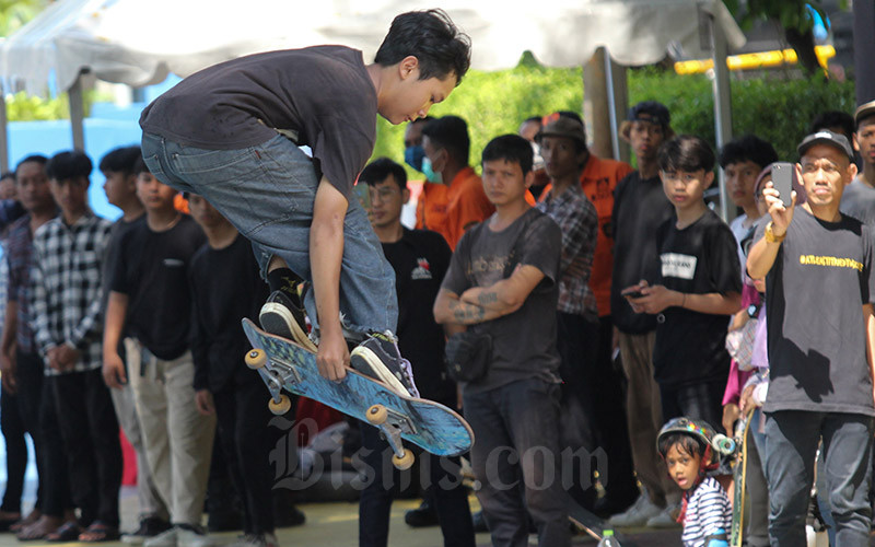  Melihat Kemahiran Peserta Kejuaran Skateboard Hari Jadi Ke-729 Kota Surabaya