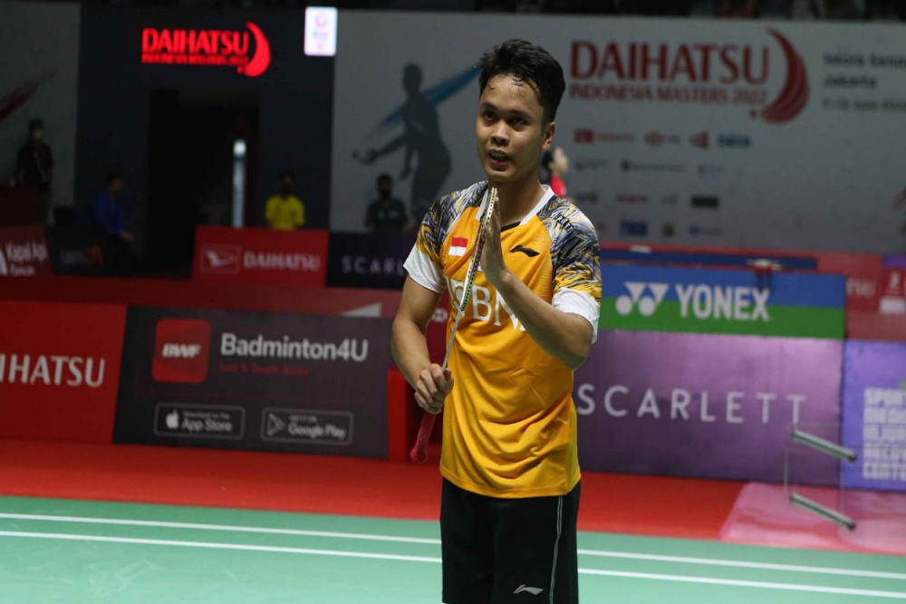  Hasil Indonesia Masters 2022: Anthony Ginting Amankan Tiket Perempat Final