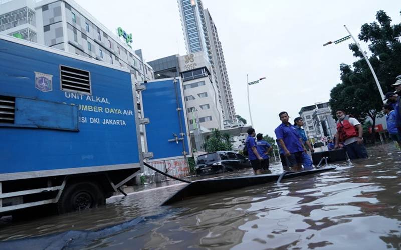 Suasana banjir di Jakarta/Facebook-Anies Baswedan