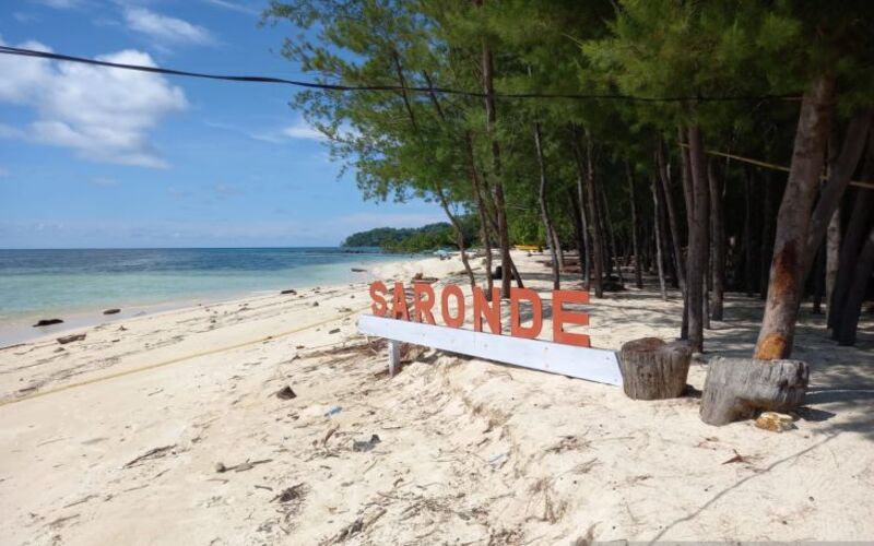 Pengelolaan Pulau Saronde di Kabupaten Gorontalo Utara yang telah dikerjasamakan dengan pihak investor asal Jerman./Antara-Susanti Sako.