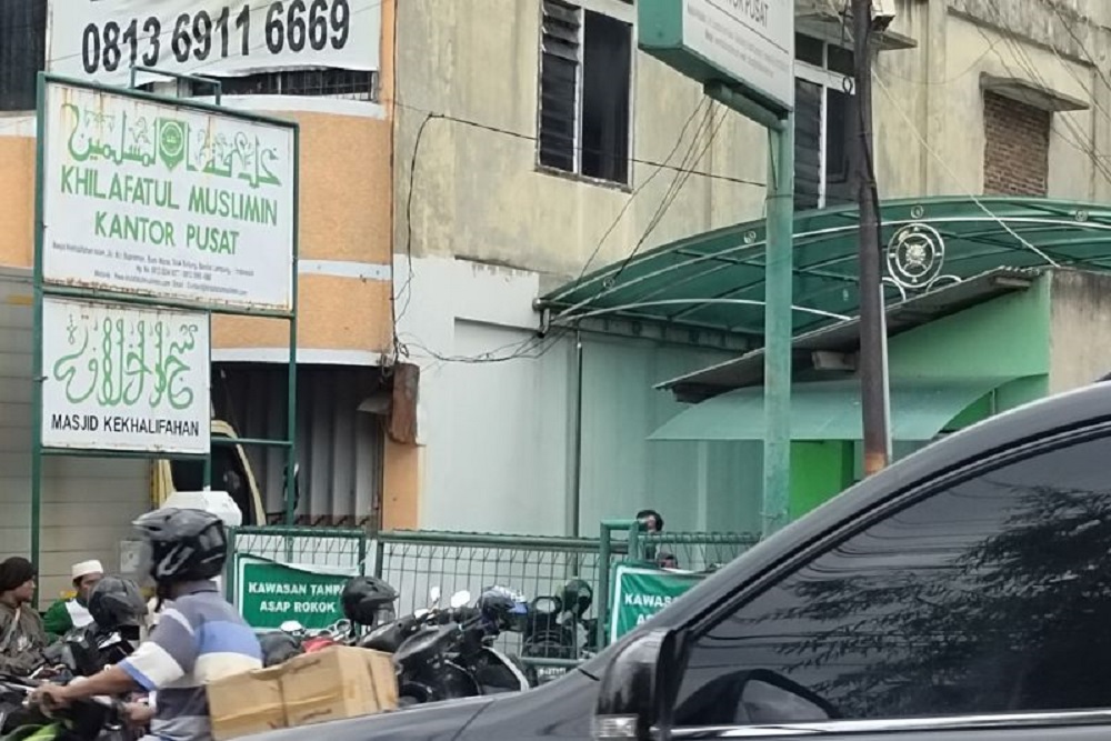 Kantor pusat organsasi Khilafatul Muslimin di Bandar Lampung/Antara