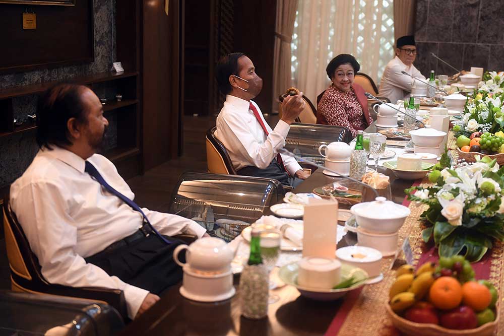  Jelang Reshuffle Kabinet, Presiden Joko Widodo Makan Siang Dengan Ketua Umum Parpol