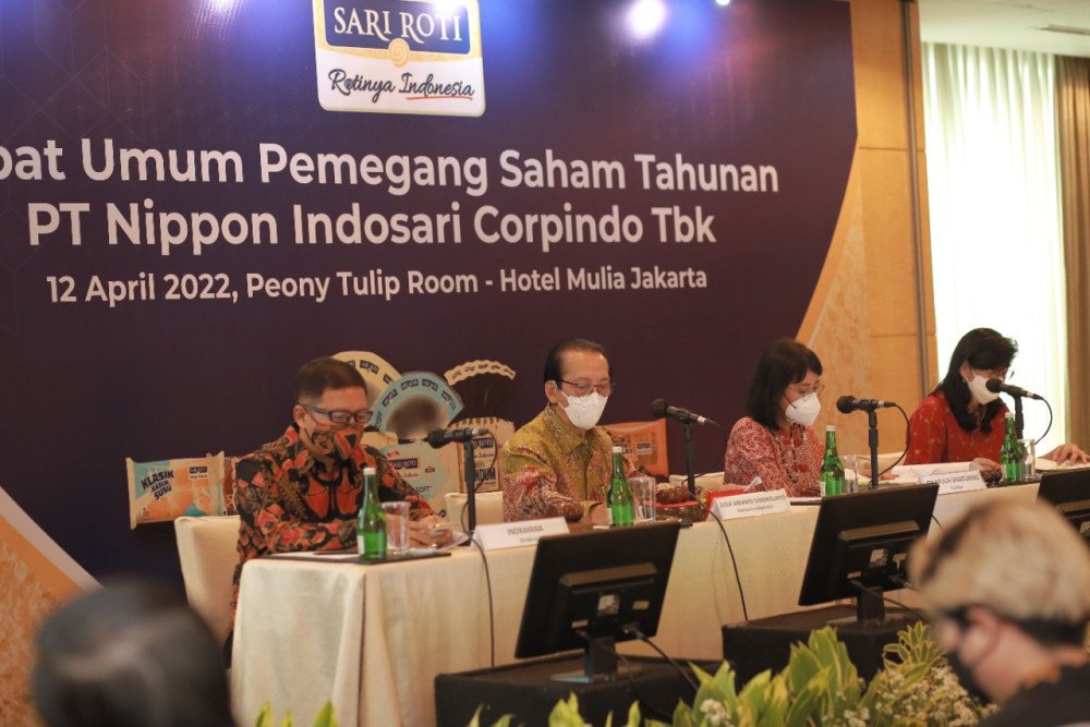 Rapat Umum Pemegang Saham Tahunan 2021 PT Nippon Indosari Corpindo Tbk. (ROTI) pada 12 April 2022./Istimewa