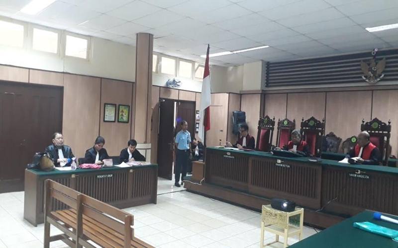 Kejaksaan Negeri (Kejari) Jakarta Utara menjalankan sidang dengan agenda tuntutan dan pembacaan putusan Majelis Hakim Pengadilan Jakarta Utara melalui sarana video conference (e-court) pada Selasa (24/3/2020)./Istimewa