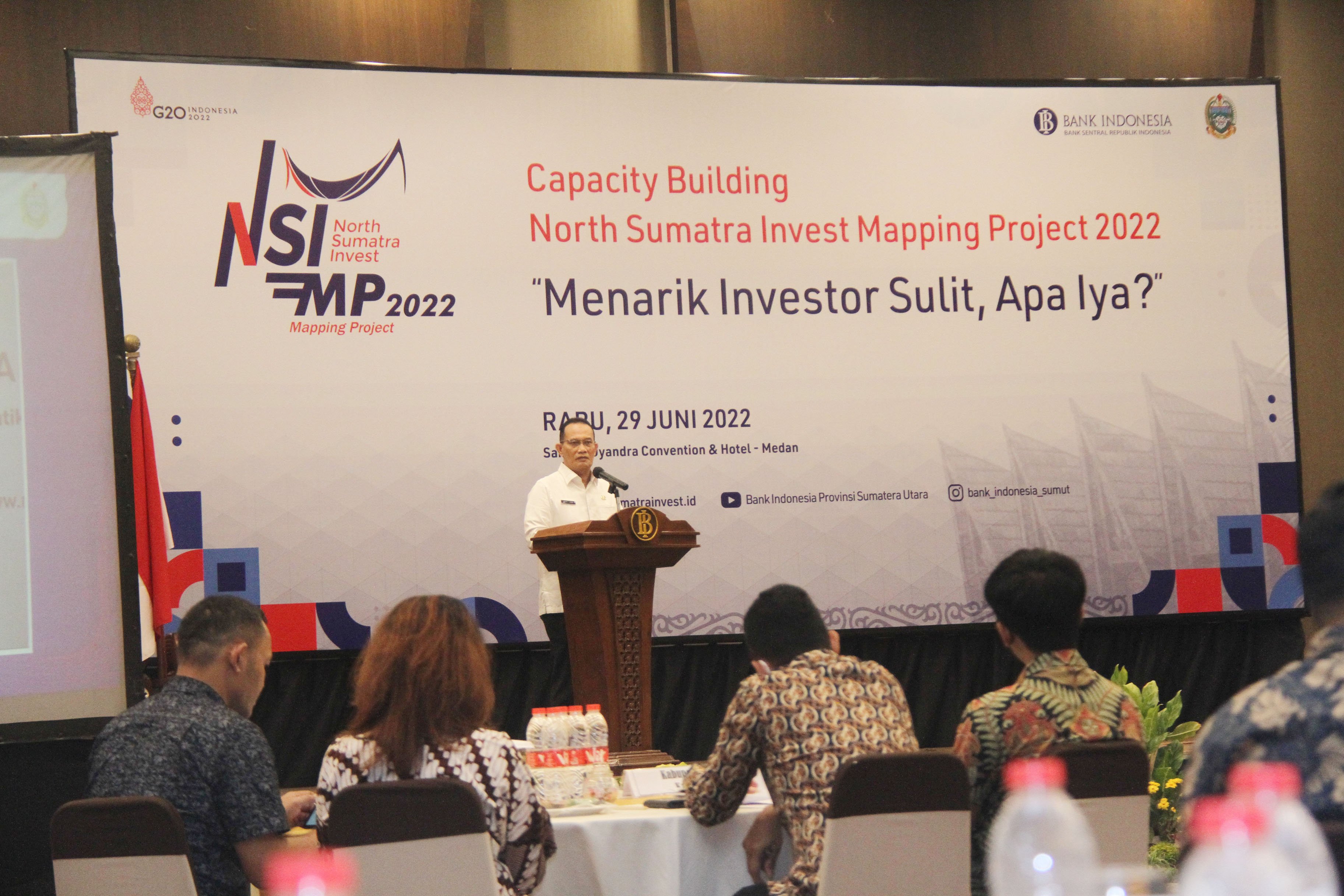 Kegiatan Capacity Building North Sumatera Invest Mapping Project (NSI-MSP) 2022 di Kota Medan, Rabu (29/6/2022). / Istimewa