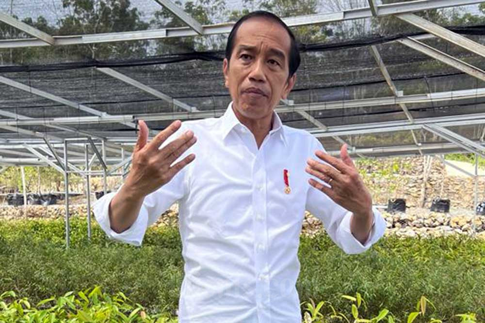 Presiden Jokowi akan melakukan kunker ke Jawa Tengah untuk menghadiri upacara HUT ke-76 Bhayangkara hingga membagikan bansos pada Selasa (5/7/2022). Bisnis/Maria Y. Benyamin