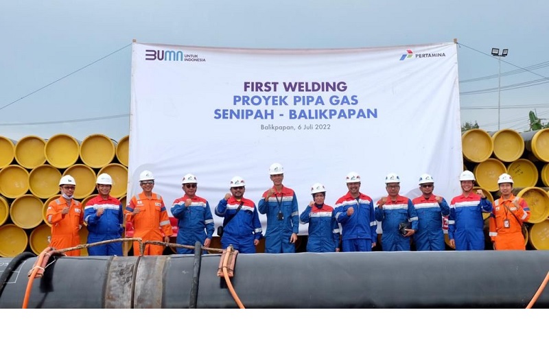  Jamin Supply ke Kilang Pertamina Balikpapan, Proyek Pipa Gas Senipah-Balikpapan Dimulai