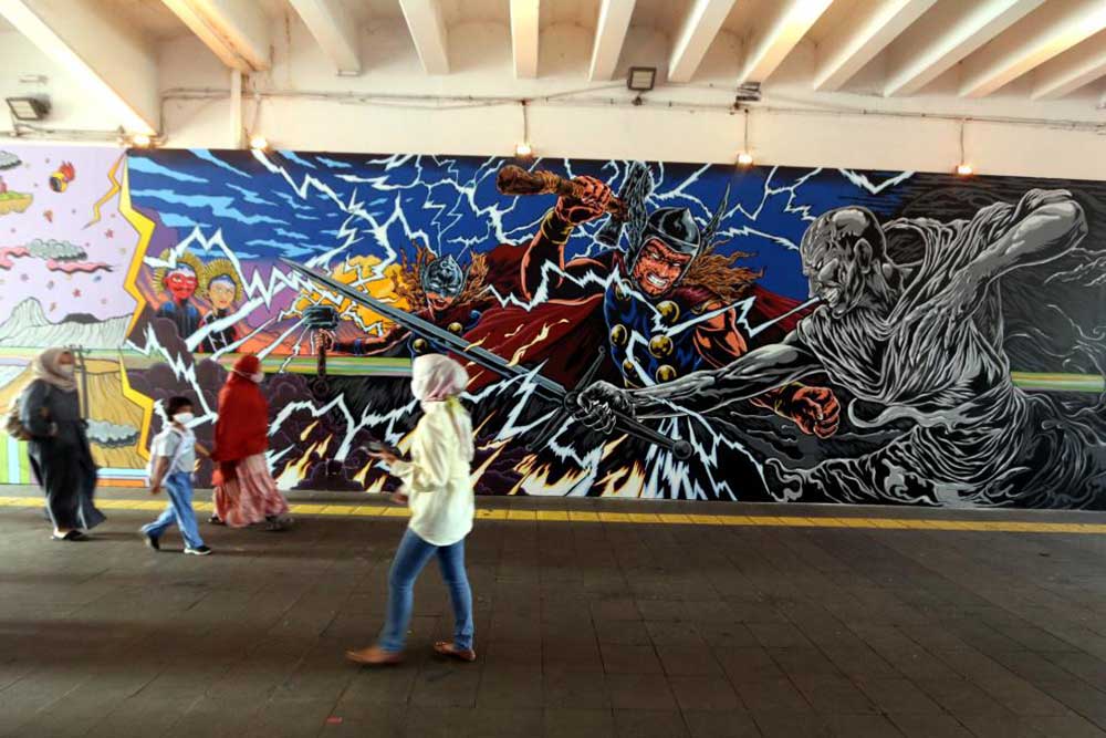  Seni Mural di Terowongan Kendal Meriahkan HUT ke-495 DKI Jakarta