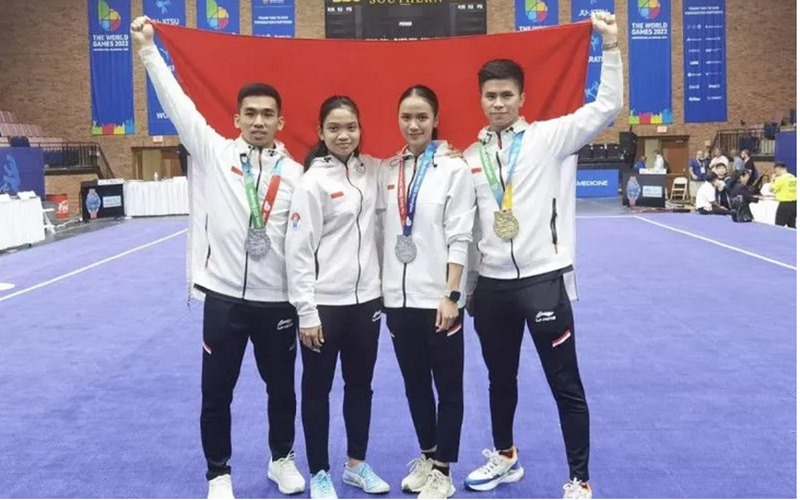 Mantap! Tim Wushu Indonesia Peringkat Tiga World Games 2022