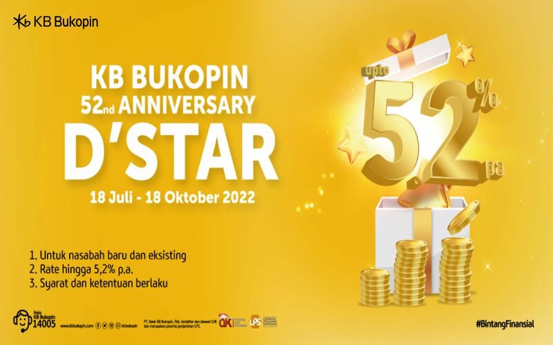 Pacu Pertumbuhan DPK, Bank KB Bukopin Luncurkan Program D’Star Anniversary Special Rate