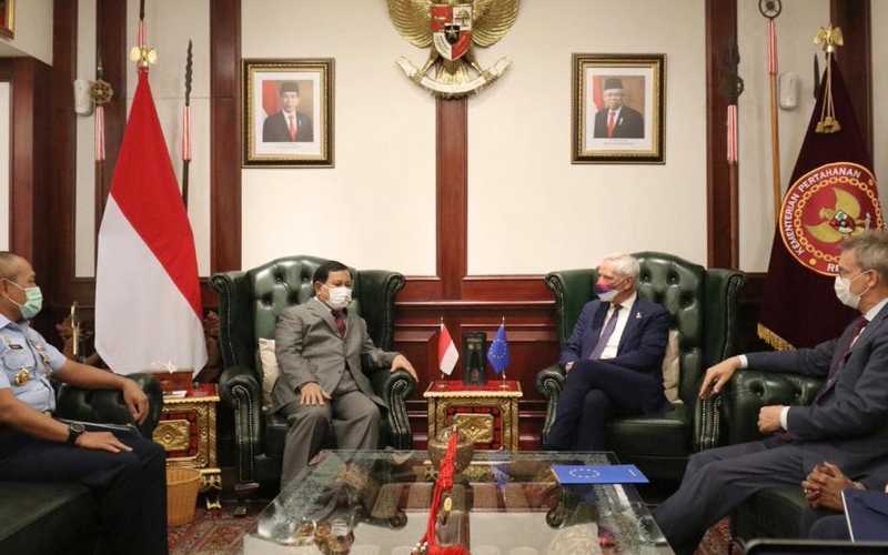  Menhan Prabowo Terima Kunjungan VP European Investment Bank, Ini yang Dibahas