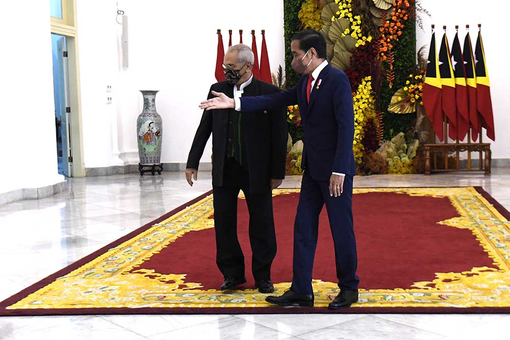  Presiden Jokowi Bahas Masalah Perbatasan Saat Bertemu Presiden Timor Leste