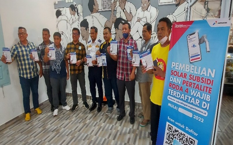  Hiswana Migas Riau Sosialisasikan Pendaftaran Subsidi Tepat MyPertamina ke Taksi Online