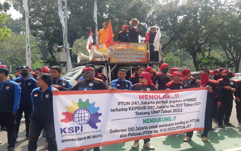  Massa KSPI Mulai Datangi Balai Kota, Minta Anies Banding Putusan UMP DKI