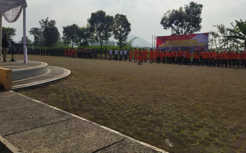  Berkaca dari Garut, Pemkab Sumedang Gelar Apel Siaga Antisipasi Bencana Hidrometeorologi