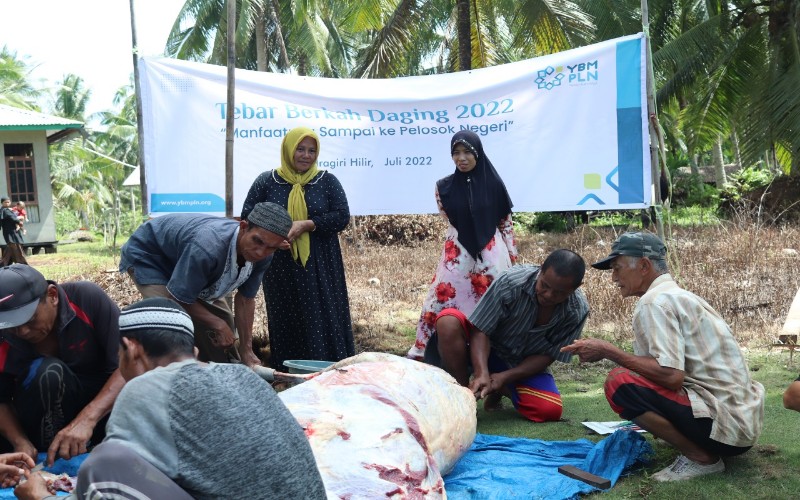  PLN Bagikan Daging Sapi Bagi Warga Kurang Mampu di Mentawai dan Tembilahan