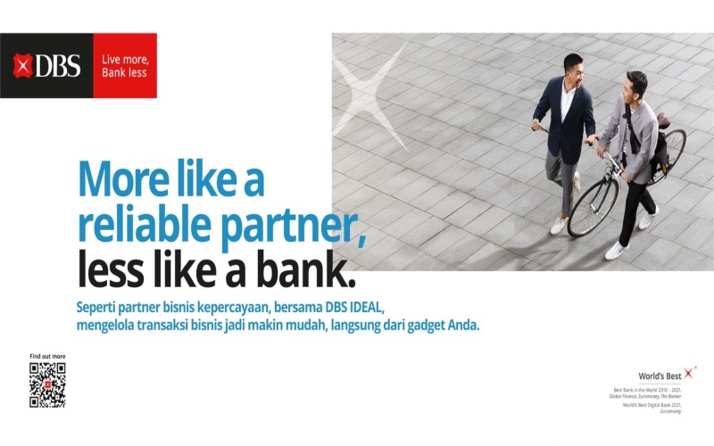  Tekankan Kebutuhan Akan Bank yang Berbeda Pascapandemi, DBS Indonesia Kampanyekan Ini