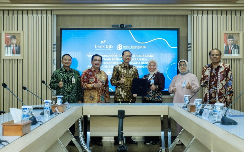  Bank BJB Teken PKS Penyertaan Modal Bank Bengkulu