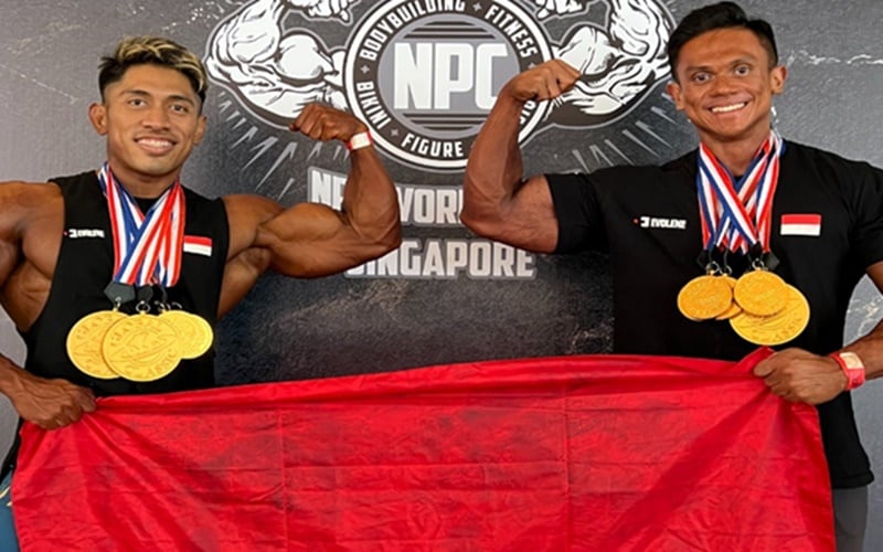 Tim Binaraga Indonesia Borong 10 Medali Emas NPC Worlwide Singapore Showdown