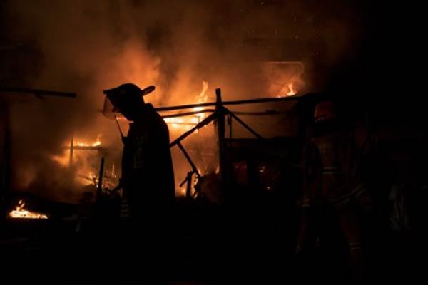  Kantor KPU Tana Tidung Kaltara Terbakar, Ruang Keuangan Hangus Tak Bersisa